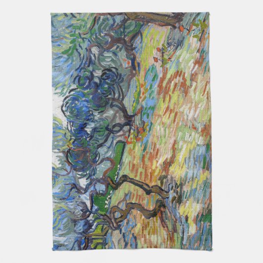 Vincent van Gogh - Olivenbäume: Hellblauer Himmel Geschirrtuch (Vertikal)