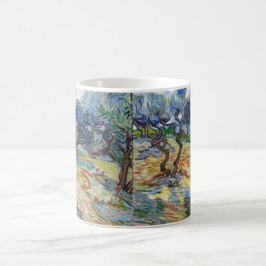 Vincent van Gogh - Olivenbäume: Hellblauer Himmel Kaffeetasse (Mittel)