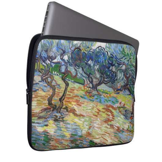 Vincent van Gogh - Olivenbäume: Hellblauer Himmel Laptopschutzhülle (Vorne Rechts)