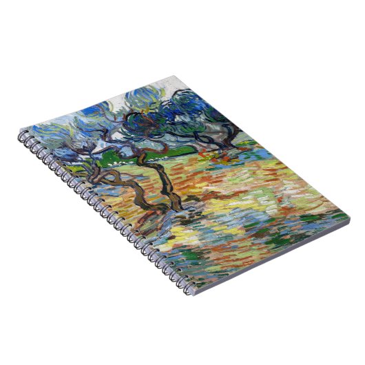 Vincent van Gogh - Olivenbäume: Hellblauer Himmel Notizblock (Rechte Seite)