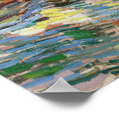 Vincent van Gogh - Olivenbäume: Hellblauer Himmel Poster (Ecke)