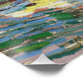 Vincent van Gogh - Olivenbäume: Hellblauer Himmel Poster (Ecke)