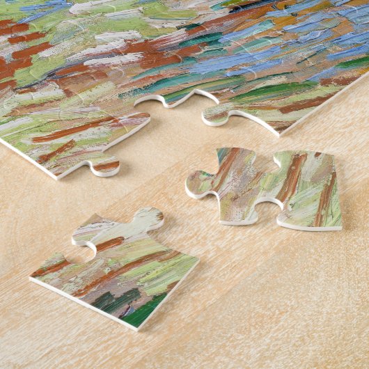 Vincent van Gogh - Olivenbäume: Hellblauer Himmel Puzzle (Seite)