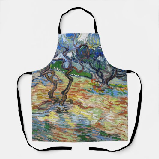 Vincent van Gogh - Olivenbäume: Hellblauer Himmel Schürze (Vorderseite)