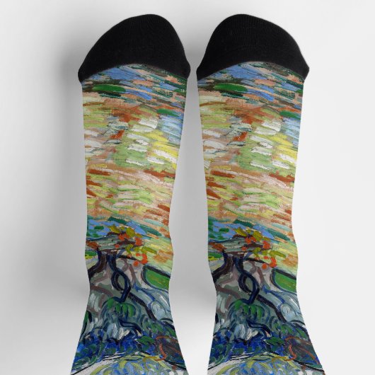 Vincent van Gogh - Olivenbäume: Hellblauer Himmel Socken (Oben)