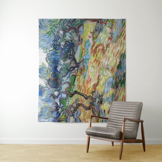 Vincent van Gogh - Olivenbäume: Hellblauer Himmel Wandteppich (Beispiel)