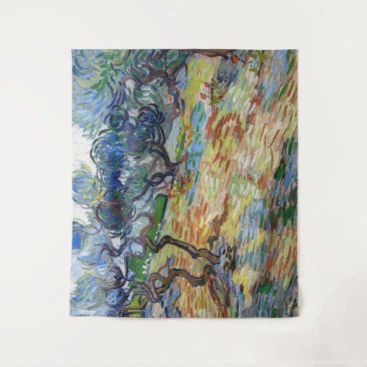Vincent van Gogh - Olivenbäume: Hellblauer Himmel Wandteppich (Vorderseite)