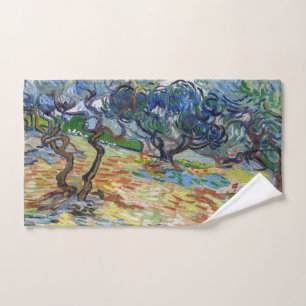Vincent van Gogh - Olivenbäume: Helles Blaue Himme Badhandtuch Set
