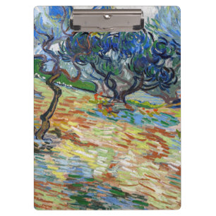 Vincent van Gogh - Olivenbäume: Helles blaues Himm Klemmbrett