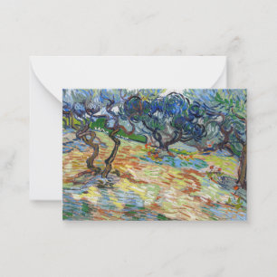 Vincent van Gogh - Olivenbäume: Helles blaues Himm Mitteilungskarte