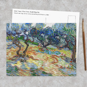 Vincent van Gogh - Olivenbäume: Helles blaues Himm Postkarte