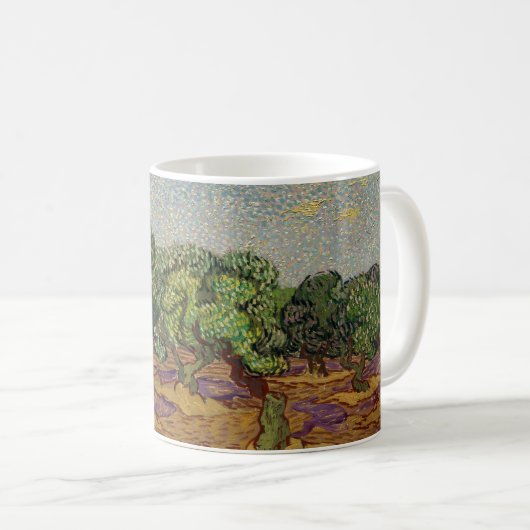 Vincent van Gogh - Olivenbäume Kaffeetasse (VorderseiteRechts)