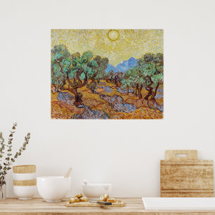 Vincent van Gogh Olivenbäume Kunstdruck Poster