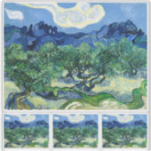 Vincent Van Gogh, Olivenbäume mit den Alpen Aufkleber (Vorderseite)