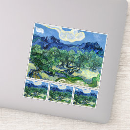 Vincent Van Gogh, Olivenbäume mit den Alpen Aufkleber