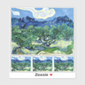 Vincent Van Gogh, Olivenbäume mit den Alpen Aufkleber (Blatt)