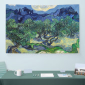 Vincent van Gogh - Olivenbäume mit den Alpen Banner (Messe)