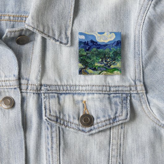 Vincent van Gogh - Olivenbäume mit den Alpen Button (Beispiel)