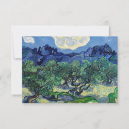 Vincent van Gogh - Olivenbäume mit den Alpen Dankeskarte