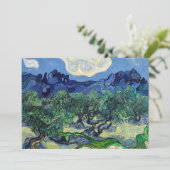 Vincent van Gogh - Olivenbäume mit den Alpen Einladung (Stehend Vorderseite)