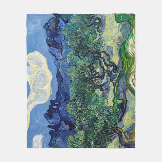 Vincent van Gogh - Olivenbäume mit den Alpen Fleecedecke (Vorderseite)