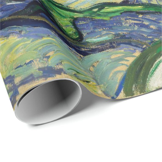 Vincent van Gogh - Olivenbäume mit den Alpen Geschenkpapier (Rolleneckpunkt)