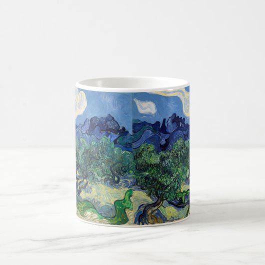 Vincent van Gogh - Olivenbäume mit den Alpen Kaffeetasse (Mittel)