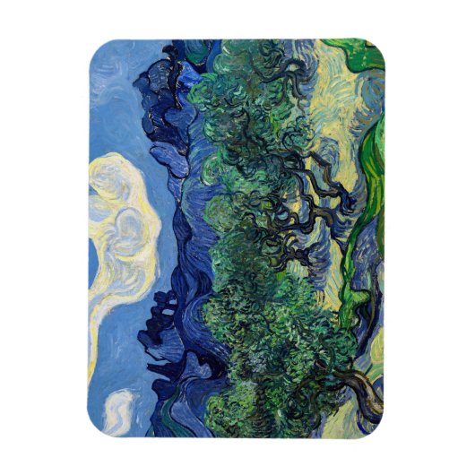 Vincent van Gogh - Olivenbäume mit den Alpen Magnet (Vertikal)