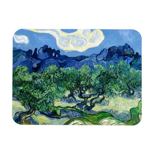 Vincent Van Gogh, Olivenbäume mit den Alpen Magnet (Horizontal)