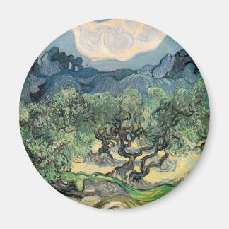 Vincent Van Gogh - Olivenbäume mit den Alpen Magnet