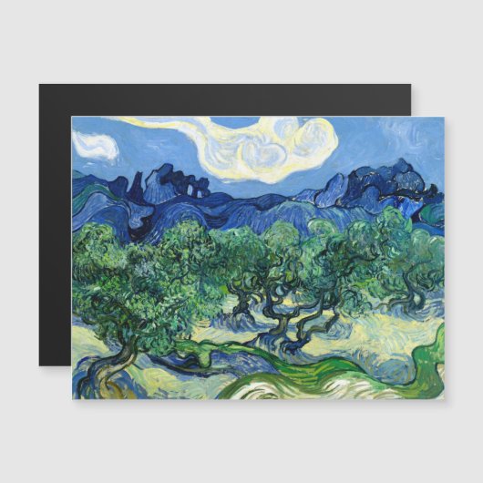Vincent Van Gogh, Olivenbäume mit den Alpen Magneteinladung (Vorne/Hinten)