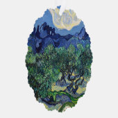 Vincent van Gogh - Olivenbäume mit den Alpen Ornament Karte (Rechts)