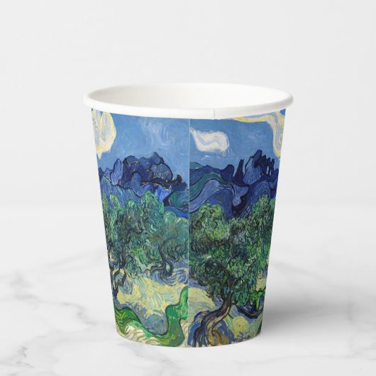 Vincent van Gogh - Olivenbäume mit den Alpen Pappbecher (Rechts)