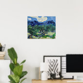 Vincent van Gogh - Olivenbäume mit den Alpen Poster (Heimbüro)