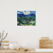 Vincent van Gogh - Olivenbäume mit den Alpen Poster (Küche)