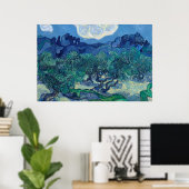 Vincent Van Gogh - Olivenbäume mit den Alpen Poster (Heimbüro)