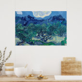 Vincent Van Gogh - Olivenbäume mit den Alpen Poster (Küche)
