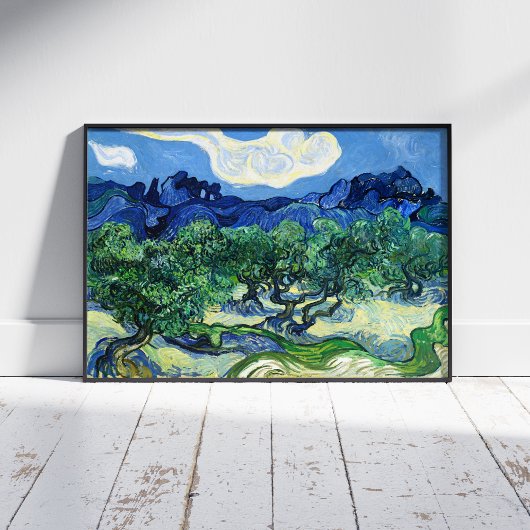 Vincent Van Gogh, Olivenbäume mit den Alpen Poster