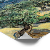 Vincent van Gogh Olivenbäume mit den Alpen Poster (Ecke)