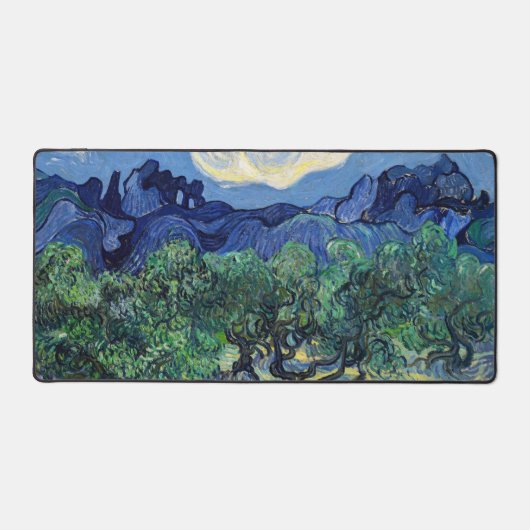 Vincent van Gogh - Olivenbäume mit den Alpen Schreibtischunterlage (Vorderseite)