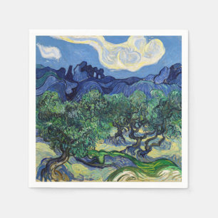 Vincent van Gogh - Olivenbäume mit den Alpen Serviette