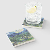 Vincent van Gogh - Olivenbäume mit den Alpen Steinuntersetzer (Seitenansicht)