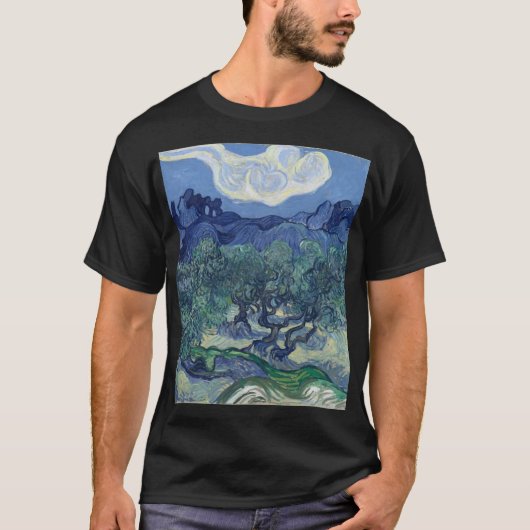 Vincent Van Gogh - Olivenbäume mit den Alpen T-Shirt (Vorderseite)