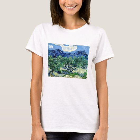 Vincent Van Gogh, Olivenbäume mit den Alpen T-Shirt (Vorderseite)
