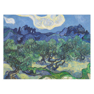 Vincent van Gogh - Olivenbäume mit den Alpen Tischdecke