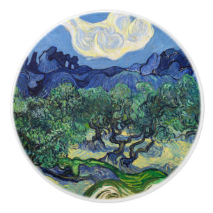 Vincent van Gogh - Olivenbäume mit den Alpilles Keramikknauf