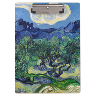 Vincent van Gogh - Olivenbäume mit den Alpilles Klemmbrett