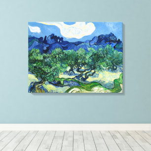 Vincent Van Gogh, Olivenbäume mit den Alpilles Leinwanddruck