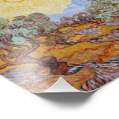 Vincent Van Gogh - Olivenbäume mit gelbem Himmel Fotodruck (Ecke)