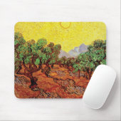 Vincent Van Gogh - Olivenbäume mit gelbem Himmel Mousepad (Mit Mouse)
